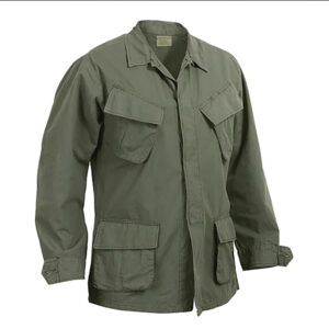 Vietnam Era Repro 3rd Pattern Ripstop Jungle Fatigue Shirt -Slant Pocket Jacket OD