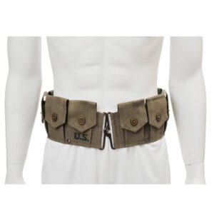 WWII US M1 Garand Cartridge Belt Reproduction. Available in Light OD, Dark OD and Khaki
