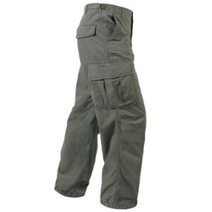 Vietnam Era Repro 3rd Pattern Ripstop Jungle Fatigue Pants 6 Pocket OD