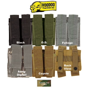 VooDoo Tactical Double Pistol Mag Pouch Molle