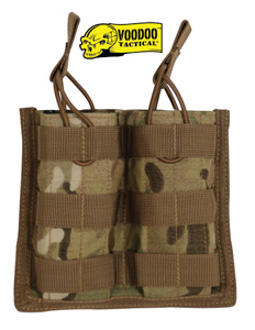 CSS VooDoo Tactical CRYE Multicam Open Top Double Mag Pouch w/ Bungee