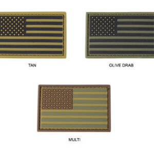 US Flag PVC Patch Subdued Camo Colors