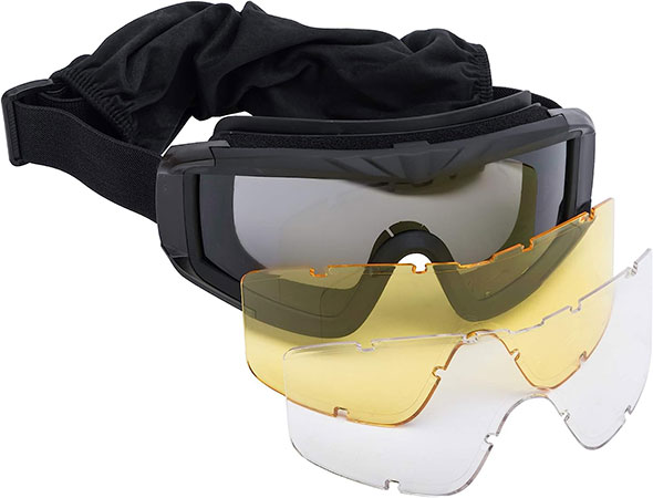 Desert Shield ANSI-Rated Airsoft Goggles with 3 Lens - Image 4