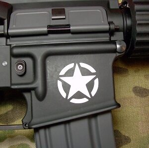 WWII American Star M4 AR Body Sticker