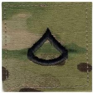 Multicam Rank Insignia Private First Class (E3) Hook Back
