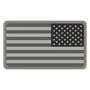 US Flag Reversed Velcro Patch Regular & Subdued