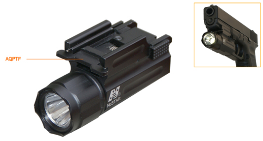 NcSTAR Compact Tactical Pistol Flashlight w/ Rail Mount