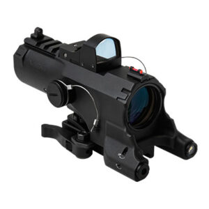 NcSTAR VISM ECO 4X34 Scope w/ Green Laser - NAV LED & Green Micro Dot Sight Black