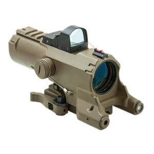 NcSTAR VISM ECO 4X34 Scope w/ Green Laser - NAV LED & Green Micro Dot Sight TAN