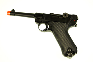 WE WWII Full Size Metal Luger Airsoft Gas Blowback Replica Pistol
