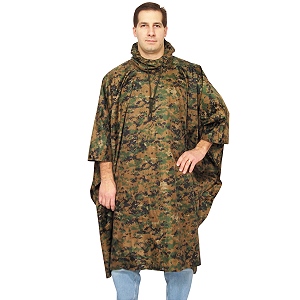 Rothco Military RipStop Poncho Woodland Digital Camo