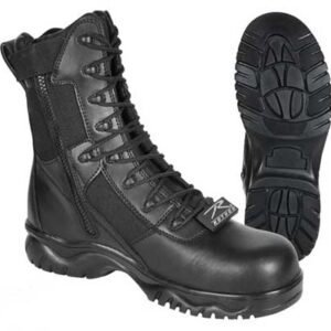 Rothco Forced Entry Tactical Boot With Side Zipper & composite toe 8in Black