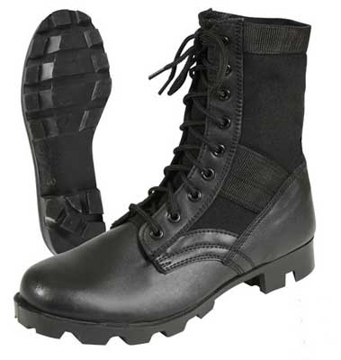Vietnam Style Jungle Boots Black with Panama Sole
