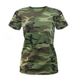 CSS Rothco Woman's Long Lenght T-Shirt Woodland Camo