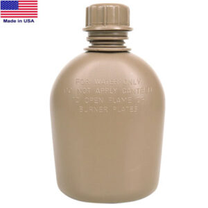 Genuine G.I. 3 Piece 1 Quart Plastic Canteen Coyote Brown