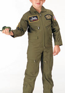 Rothco Youth Air Force Type Flightsuit With Patches in Olive Drab