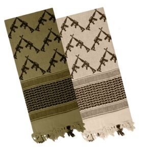 Shemagh / Woven Coalition Desert Crossed Rifles