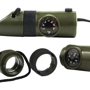 Survival Whistle 6-IN-1 Led Light Compass Kit
