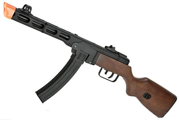 PPSh-41 Steel Body Airsoft AEG Submachine Gun w/ Drum & Stick Magazine - Image 4