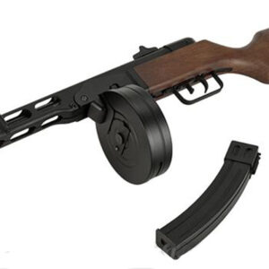PPSh-41 Steel Body Airsoft AEG Submachine Gun w/ Drum & Stick Magazines