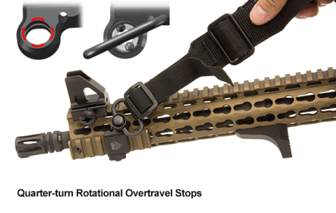 UTG QD Sling Swivel Adaptor Picatinny 45 Degree Angled Offset Mount - Image 3