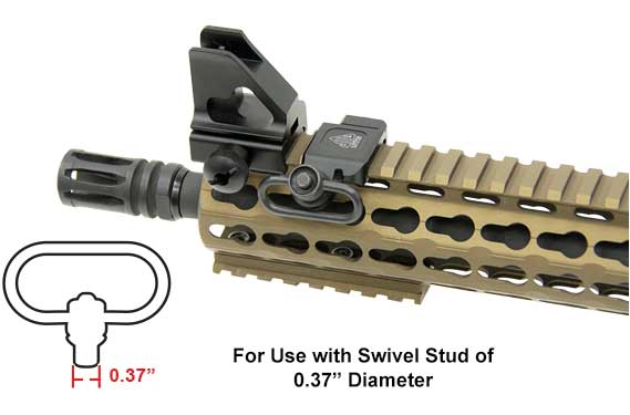 UTG QD Sling Swivel Adaptor Picatinny 45 Degree Angled Offset Mount - Image 2