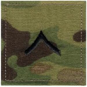 Multicam Rank Insignia Private Hook Back