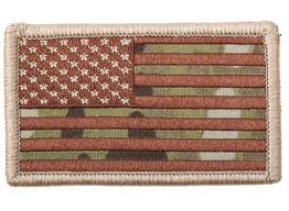 Multicam US Flag Patch with Hook Back