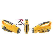 Rothco Solar / Handcrank Powered Flashlight with Radio