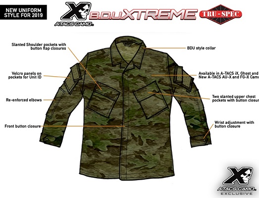 Tru-Spec A-Tacs Ghost Coat Jacket BDU Xtreme - Image 2