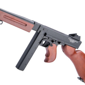 Cybergun x Auto Ordnance Thompson M1A1 Airsoft AEG Rifle w/ Real Wood Grip and Stock